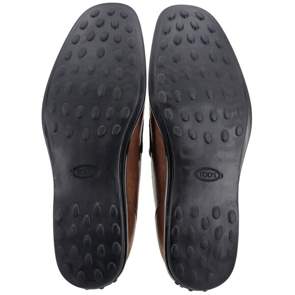 Tods Italy Mens Size 9.5 Light Brown Leather Dress Casual Shoes Penny Loafers - Picture 3 of 11